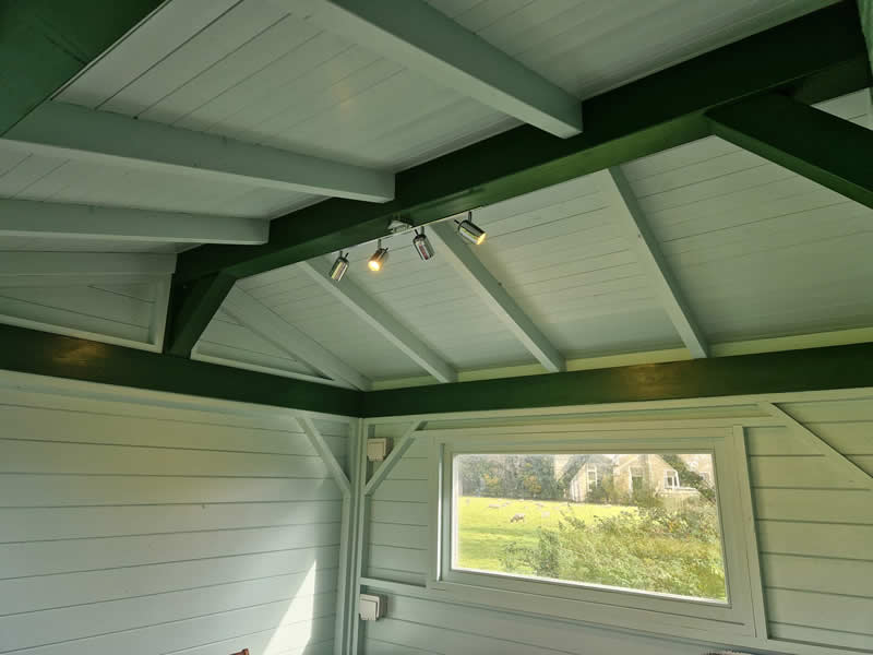 Fitting lighting in a summerhouse in Wareham